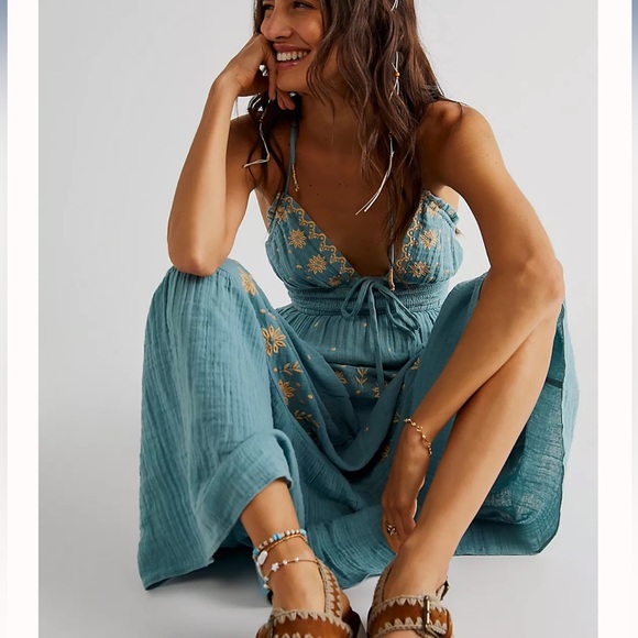 Free People Real Love Embroidered Dress - Picture 1 of 6